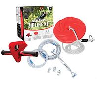 Slackers | tyrolienne pour jardin 30m de longueur, cable acier5mm, siège inclus, max 90kg