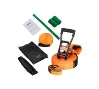 Slackline 1830cm Capacité 226,8kg Facile Parcours d'Equilibre Pour Enfants Adultes