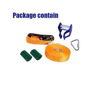 Slackline-Poulie En Tyrolienne Pour Course D'obstacles Ninja Kokor Pour Enfants,Jouets D'extérieur Dans L'arrière-Cour,Ensemble De Jeu Jungle Gym,Accessoire Cadeau,50 Pieds - Type Slackline Kit