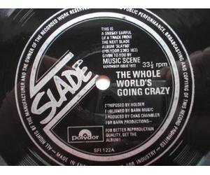 Slade - Slade Whole World's Going Crazy flexi Sound For Industry SFI 122 M 1972 33rpm, flexidisc, b-side by Mike Hugg
