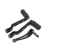 SLAHAJ Levier de changement de vitesse allongé, levier de changement de vitesse, compatible avec Harley Softail Slim FLSL Fat Boy FLFB Breakout FXBR 18-23 Levier Selecteur de Vitesse Pliant(Black B)