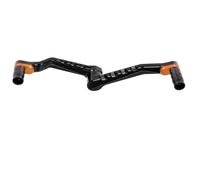 SLAHAJ Levier de changement de vitesse talon-pointe pour moto, compatible avec les modèles Harley Touring, Electra, Street, Road Glide, 121 et 117 ST Levier Selecteur de Vitesse Pliant(Black Orange)