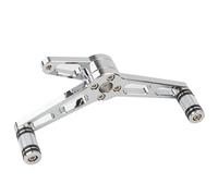 SLAHAJ Leviers de changement de vitesse pour moto, repose-pieds de commande avant, tige de liaison, adaptés aux Harley Sportster XL 883 1200 Levier Selecteur de Vitesse Pliant(A Chrome)