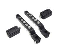 SLAHAJ Pièces de moto Levier de changement de vitesse talon-pointe Tête de mort pour Harley Davidson HD Touring Road King Chromé Levier Selecteur de Vitesse Pliant(268-009B 053x2XIN-BK)