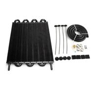 SLAHAJ Refroidisseur de Transmission Kit De Conversion De Radiateur Manuel-Automatique Universel en Aluminium pour Transmission À Distance, 4 Ou 8 Rangées, TOC-1001 Oil Cooler(8 Row Black)