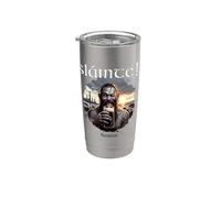Sláinte Dicton homme avec pint stout Inscription Sláinte Gobelet isotherme en acier inoxydable double paroi