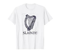 Slainte Harpe Celtique Irlandaise Cheers St Patrick rétro T-Shirt