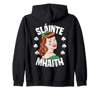 Slainte Mhaith Fille Pop Art rousse Irlandaise pour la Saint-Patrick Sweat à Capuche