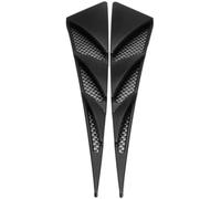 Slakerbe 2 pièces Auto Lufteinlässe Extérieur Décoratifs, Couverture Universelle de Capot de Voiture ABS Auto-Lufteinlass Côté Déco Autocollant Couvre-entrée d'air, Noir