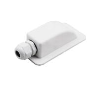 Slakerbe Passe-toit en ABS - Panneau solaire - Fixation de toit - Étanche - 1 compartiment - Pour camping-car, bateau et caravane - Blanc