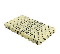 SLAKOZYT Jeu de 50 Dés, D6 avec Coins, Dés de Jeu Standard à 6 Faces de 16 mm avec Points Noirs pour Les Jeux de Table (Jaune)