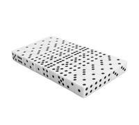 SLAKOZYT Jeu de 50 Dés, D6 avec Coins, Dés de Jeu Standard à 6 Faces de 16 mm avec Points Noirs pour Les Jeux de Table (Blanc)