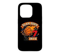 Slam Basketball Dunk Into 7th Birthday Garçons Kids Seven Coque pour iPhone 15 Pro