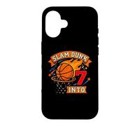 Slam Basketball Dunk Into 7th Birthday Garçons Kids Seven Coque pour iPhone 16
