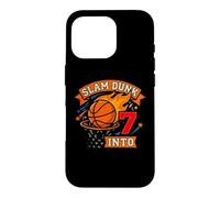 Slam Basketball Dunk Into 7th Birthday Garçons Kids Seven Coque pour iPhone 16 Pro