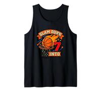 Slam Basketball Dunk Into 7th Birthday Garçons Kids Seven Débardeur