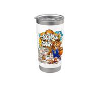 Slam Dunk Basketball Graffiti Street Art Graphic Gobelet isotherme en acier inoxydable double paroi