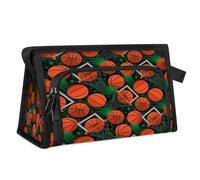 Slam Dunk Trousse de maquillage de voyage pour femmes, hommes, enfants, filles, garçons, imprimé basket-ball, trousse de toilette, trousse de toilette, trousse de douche, organiseur, couleur, L,
