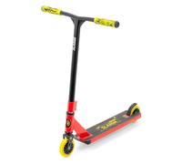 Slamm Mini trottinette classique rouge et jaune | Roues de 110 mm | Hauteur de conduite basse pour jeunes enfants et adolescents | Barre en T et fourche sans filetage pour débutants Direction et