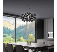 SLAMP lampe à suspension CLIZIA SMALL MAMA NON MAMA BLACK (Câble et rosace noirs - Cristalflex®)