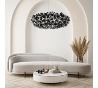 SLAMP lampe à suspension CLIZIA XL MAMA NON MAMA BLACK (Câble transparent, rosace blanche - Cristalflex®)