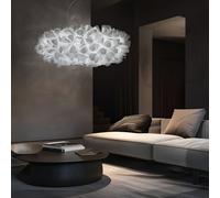 SLAMP lampe à suspension CLIZIA XL MAMA NON MAMA WHITE (Câble transparent - Cristalflex®)