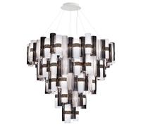 SLAMP lampe à suspension LA LOLLONA 5 (Pewter / White - Cristalflex® / Lentiflex® / Pewterflex® brossé)