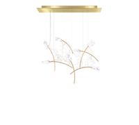 Slamp Tulip 7 Linear Pendelleuchte, Messing