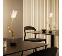 SLAMP lampe de table TULIP BATTERY (Base noire - Lentiflex® et aluminium anodisé)