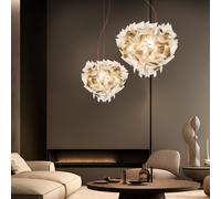 SLAMP Veli Aurea Suspension Blanc/Or Avec Câble Rouge