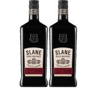 Slane - Triple Casked Irish - Whisky Irlandais Vieilli dans 3 Types de Fûts - Arômes de Pommes & Poires Mûrs et Vanillés - Blend Whiskey à Déguster Pur ou en Cocktails - 40% vol - 70cl (Lot de 2)