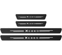 SLANNB 4Pcs Protection Seuil de Porte Voiture Carrosserie pour Kia Cee'd, Bord Latéral de Porte en Fiber de Carbone Protecteur de Seuil de Porte