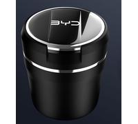 SLANNB Cendrier de Voiture pour BYD Atto 3 /Dolphin /e6 /Seal/Song Plus/Tang/Yuan, Auto Extinguible Portable avec Couvercle Cendrier Multifonctionnel sans FuméE Accessoires Amovibles,Silver-L