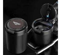 SLANNNB Cendrier Voiture pour Bentley Continental GT/Continental GTC/Flying Spur/Bentayga, Portable Amovible Cendrier avec LED Cendrier Anti Odeur pour Voiture, Maison, Bureau et Voyage,D/Brown