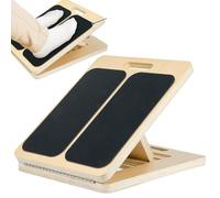 Slant Boord - Planche de pente en bois - Planche d'étirement du mollet - d'escalade réglable pour le pied - Tableau de taille en bois portable pour étirement