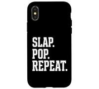 Slap Pop Repeat Bass Guitariste Musicien Musicien Coque pour iPhone X/XS