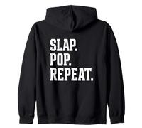 Slap Pop Repeat Bass Guitariste Musicien Musicien Sweat à Capuche
