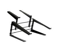 Slap190 - Support Double Pour Pc Portable Et Régie Dj Réglable - Noir