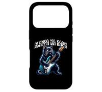 Slappa Da Bass Chat Jouant de la Guitare Basse Rock and Roll Coque pour iPhone 17 Pro