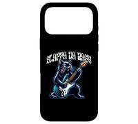 Slappa Da Bass Chat Jouant de la Guitare Basse Rock and Roll Coque pour iPhone 17 Pro Max