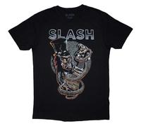 Slash Skull Guitar Snake Autorisé T-shirt Hommes