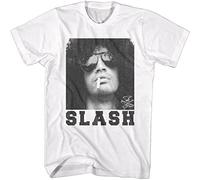 Slash Smoking Rock and Roll Music Shirt Mens Man White XXL