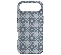Slate Gray Star Square Cross Tessellation Geometric Pattern Coque pour iPhone Air