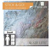 Slate-Lite Stick & Go Lot de 6 carreaux de placage en pierre, 30 x 60 cm, 10,6 m², surface en pierre naturelle, installation facile, plusieurs options de couleur (forêt brûlante)