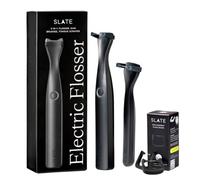 Slate Origin Flosser électrique | Fil dentaire 3 en 1 inventé par les dentistes avec têtes de fil dentaire réutilisables, brosses à gencives et gratte-langue, 12 000 vibrations soniques, sans PFAS