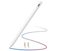 SLAUNT Stylet actif pour iPad avec Palm Rejection compatible avec (2018-2021) Apple iPad 6/7/8e, iPad Pro (11/12,9"), Mini 5e, Air 3/4e Apple iPad Pro Pen haute précision pour l'écriture et le dessin