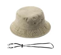 SLAXJNE 1 Chapeau De Pêche, 1 Corde Coupe-Vent, Chapeau De Soleil Pour Hommes, Chapeau De Soleil D'Été, Chapeau Seau Pour Femmes