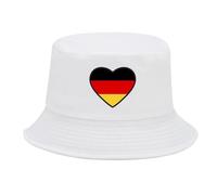 SLAXJNE 1 Chapeau De Pêche pour Hommes, Chapeau De Pêche Allemand, Chapeau De Soleil À Motif Cœur, Chapeau De Pêche en Éventail Allemand, Chapeau Pliable
