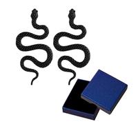 SLAXJNE 1 Paire De Boucles D'Oreilles En Forme De Serpent, Alliage, Noir, Dangle, Boucles D'Oreilles, Bijoux Pour Filles