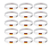 SLAXJNE 15 Bracelets Drapeau Allemand, Bracelets Allemands, Bracelets De Fans Allemands, Bracelets Décoratifs, Bracelets en Silicone